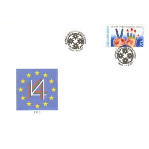 0673 FDC - 20. v&yacute;roč&iacute; založen&iacute; Visegr&aacute;dsk&eacute; skupiny