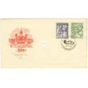 0827-0828 FDC - III. v&scaron;eodborov&yacute; sjezd v Praze, hutn&iacute;k, zemědělec