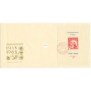 1721 FDC - 50. v&yacute;roč&iacute; vzniku Československa