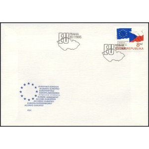 0063 FDC - Evropsk&aacute; dohoda o přidružen&iacute; ČR k Evropsk&eacute; unii