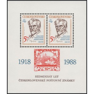2859A (ar&scaron;&iacute;k) - 70 let československ&eacute; po&scaron;tovn&iacute; zn&aacute;mky