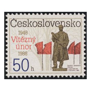 2829-2830 (s&eacute;rie) - 40. v&yacute;roč&iacute; &Uacute;nora 1948 a N&aacute;rodn&iacute; fronty