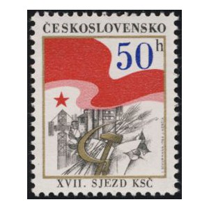 2736-2737 (s&eacute;rie) - XVII. sjezd KSČ