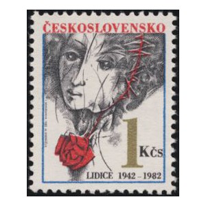 2539-2540 (s&eacute;rie) - 40. v&yacute;roč&iacute; zničen&iacute; Lidic a Lež&aacute;ků