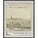 2513 - V&aacute;clav Hollar: Pohled na Prahu z &uacute;boč&iacute; Petř&iacute;na