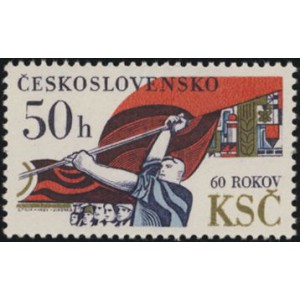 2485-2487 (s&eacute;rie) - 60. v&yacute;roč&iacute; založen&iacute; KSČ