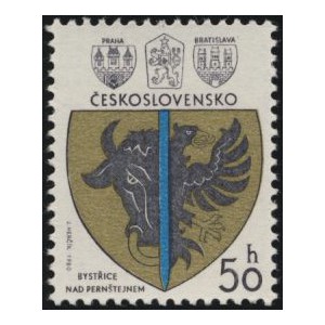 2423-2426 (s&eacute;rie) - Znaky československ&yacute;ch měst