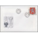 0001 FDC - Mal&yacute; st&aacute;tn&iacute; znak ČR