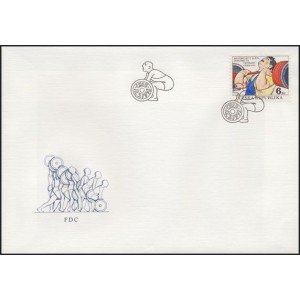 0008 FDC - Mistrovstv&iacute; světa juniorů ve vzp&iacute;r&aacute;n&iacute; Cheb 1993