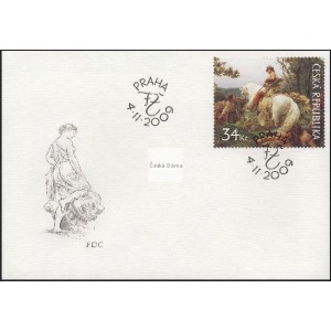 0617 FDC - Uměleck&aacute; d&iacute;la na zn&aacute;mk&aacute;ch