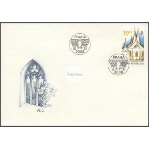 0571 FDC - PRAGA 2008 - kl&aacute;&scaron;ter Emauzy v Praze