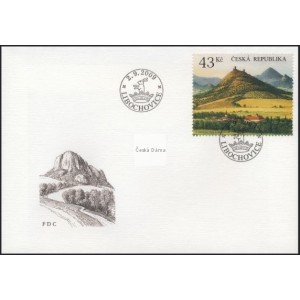 0603 FDC - Česk&eacute; středohoř&iacute; - třetihorn&iacute; vulkanick&aacute; krajina