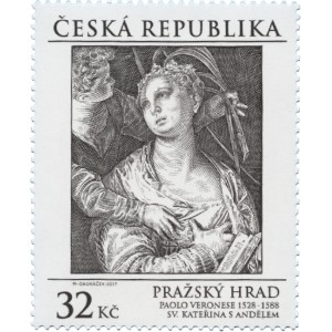 0927 - Pražsk&yacute; hrad - Paolo Veronese: Svat&aacute; Kateřina s andělem