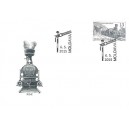 0849 FDC - Vlak s lokomotivou Louny na n&aacute;draž&iacute; v Dub&iacute;﻿