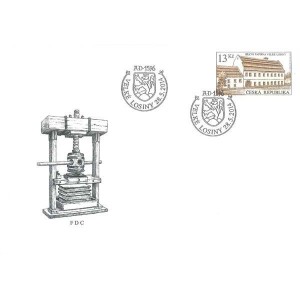 0807 FDC - Technick&eacute; pam&aacute;tky: Ručn&iacute; pap&iacute;rna ve Velk&yacute;ch Losin&aacute;ch
