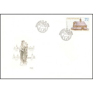 0490-491 (s&eacute;rie FDC) - Lidov&aacute; architektura - Dřevěn&eacute; kostel&iacute;ky