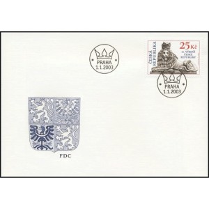 0346 FDC - 10. v&yacute;roč&iacute; Česk&eacute; republiky