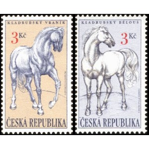 0122-0123 (s&eacute;rie) - Kladrub&scaron;t&iacute; koně