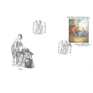 0952 FDC - Uměn&iacute;: Norbert Grund: Poku&scaron;itel