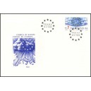 0214 FDC - 50. v&yacute;roč&iacute; založen&iacute; Rady Evropy