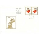 0169 FDC - Bůh l&aacute;sky Amor s lukem a &scaron;&iacute;pem