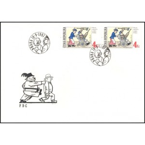 0153-155 FDC (s&eacute;rie) - Česk&yacute; kreslen&yacute; humor - Osudy dobr&eacute;ho voj&aacute;ka &Scaron;vejka