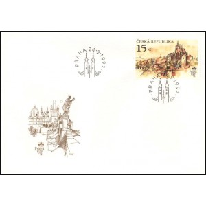 0156-157 FDC (s&eacute;rie) - Praga 1998 - Praha stověžat&aacute;