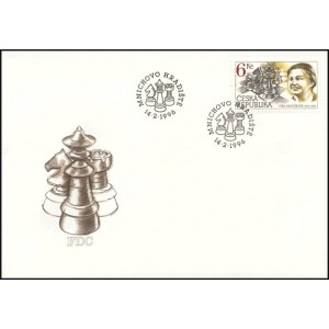 0102 FDC - Z česk&eacute; &scaron;achov&eacute; historie - Věra Menč&iacute;kov&aacute;-Stevensonov&aacute;