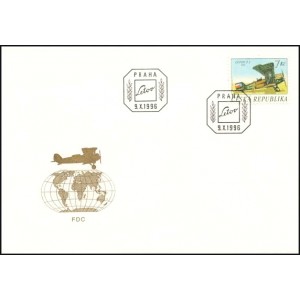 0126-128 FDC (s&eacute;rie) - Československ&aacute; historick&aacute; letadla