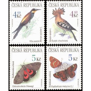 0209-0212 (s&eacute;rie) - Ochrana př&iacute;rody - pt&aacute;ci a mot&yacute;li