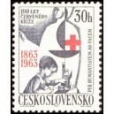 1319 - Hraj&iacute;c&iacute; si d&iacute;tě a symbol Červen&eacute;ho kř&iacute;že