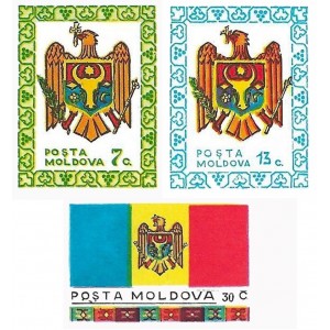 Mi MD 1-3 (s&eacute;rie) - St&aacute;tn&iacute; symboly Moldavsk&eacute; republiky