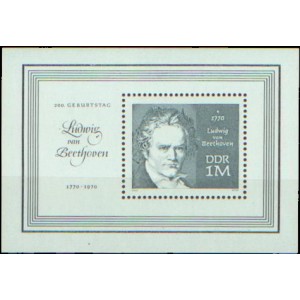 Mi DD 1631A (ar&scaron;&iacute;k, Block 33) - 200. v&yacute;roč&iacute; Ludwiga van Beethovena