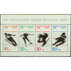 Mi DE 684-687A (ar&scaron;&iacute;k) - Zimn&iacute; olympijsk&eacute; hry Sapporo 1972