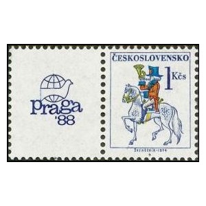 2814 KL - Po&scaron;tovn&iacute; embl&eacute;my - PRAGA 1988