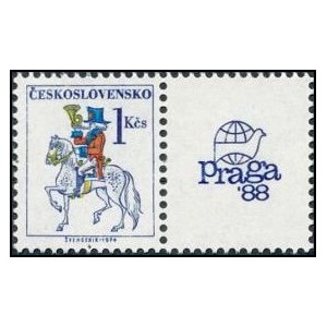 2814 KP - Po&scaron;tovn&iacute; embl&eacute;my - PRAGA 1988