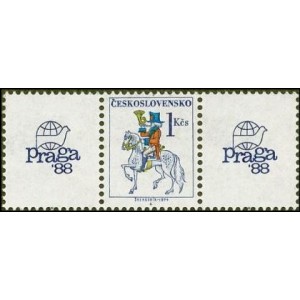 2814 KL+KP - Po&scaron;tovn&iacute; embl&eacute;my - PRAGA 1988