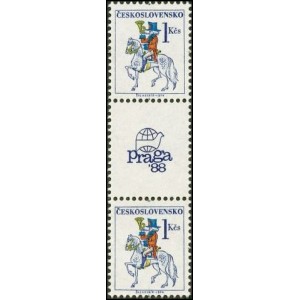 2814 (spojka svisl&aacute;) - Po&scaron;tovn&iacute; embl&eacute;my - PRAGA 1988