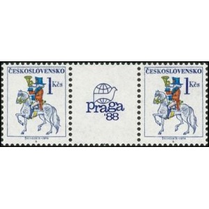 2814 (spojka vodorovn&aacute;) - Po&scaron;tovn&iacute; embl&eacute;my - PRAGA 1988