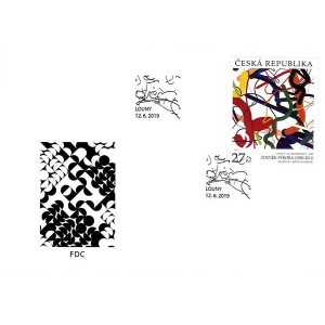 1033 FDC - Uměn&iacute;: Zdeněk S&yacute;kora: Linie č. 56 (Humberto)