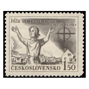 0664-665 (s&eacute;rie) - 10. v&yacute;roč&iacute; vyhlazen&iacute; Lidic