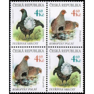 0180-0179 (4blok) - Tetř&iacute;vek + Koroptev