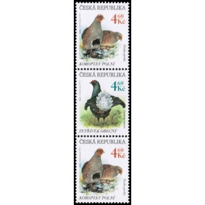 0179-0180 (3blok svisle) - Koroptev + tetř&iacute;vek + koroptev
