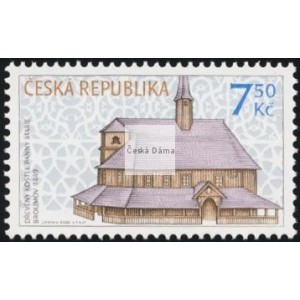 0490-0491 (s&eacute;rie) - Lidov&aacute; architektura - Dřevěn&eacute; kostel&iacute;ky