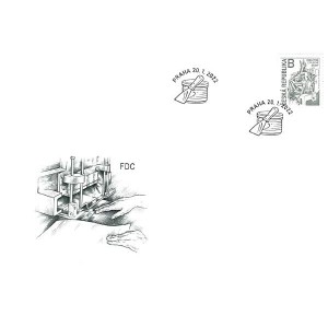 1148 FDC - Tradice česk&eacute; zn&aacute;mkov&eacute; tvorby: Ocelotisk z ploch&eacute; desky &ndash; WAITE
