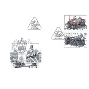 1155 FDC - 150. v&yacute;roč&iacute; zprovozněn&iacute; Ko&scaron;icko-bohum&iacute;nsk&eacute; dr&aacute;hy