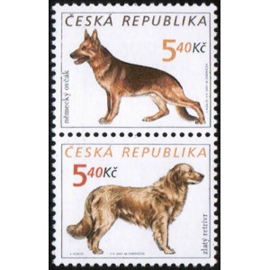 0296-0297 (2blok svisle) - Psi: Ovč&aacute;k + Retr&iacute;vr