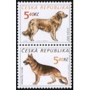 0296-0297 (2blok svisle) - Psi: Retr&iacute;vr + Ovč&aacute;k