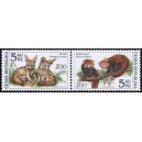 0300-0301 (2blok) - Zv&iacute;řata v ZOO: Fenek + Panda
