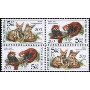 0300-0301 (4blok) - Zv&iacute;řata v ZOO: Fenek + Panda